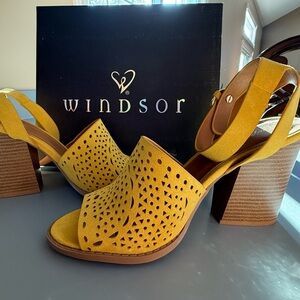 Windsor Mustard Yellow Cut-Out Heels